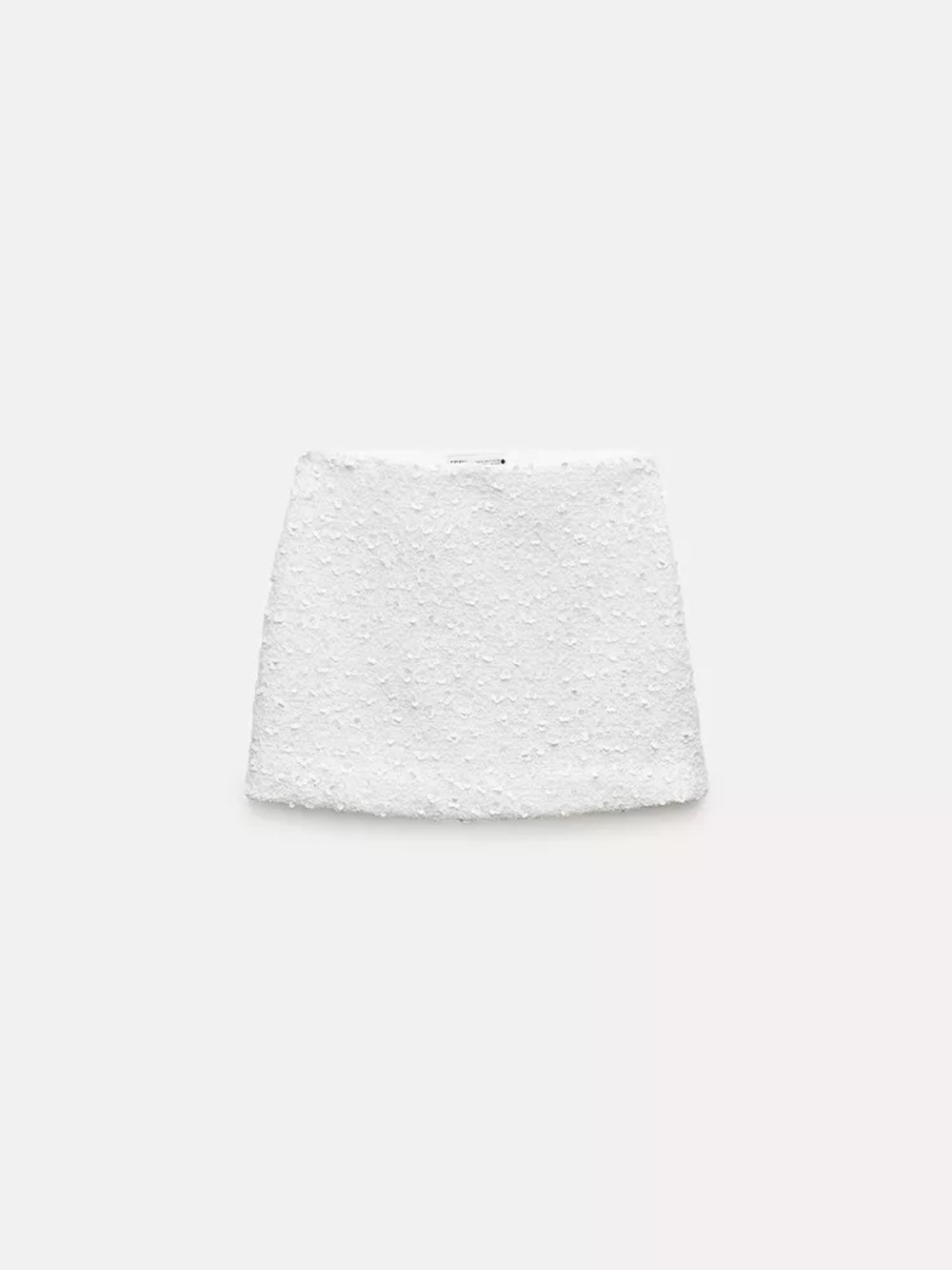 ZW Collection Chanel Vibes White Sequin Mini Skirt & Cropped Jacket Set - Picture 10 of 10